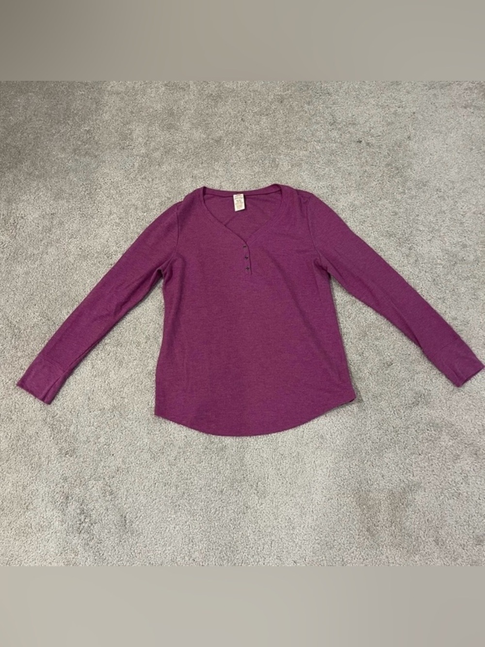 Faded Glory Henley Style Long Sleeve Tee
